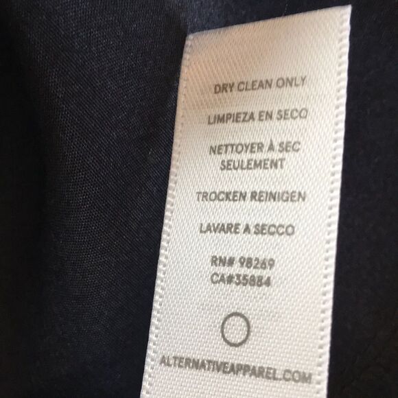 Alternative Apparel Peaches Silk Blend Black Top - Picture 9 of 11